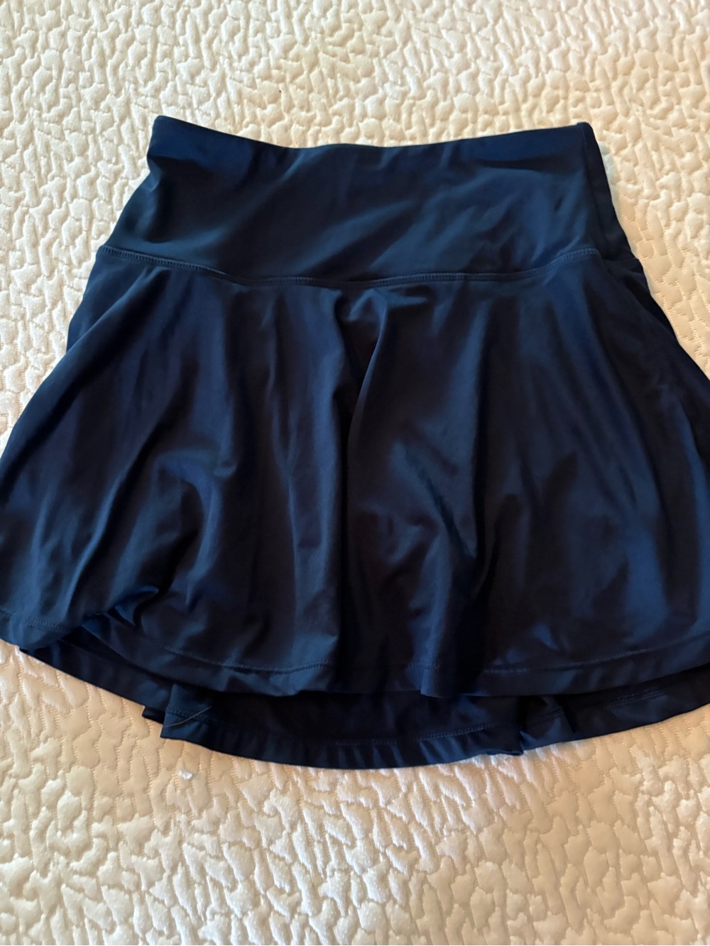 Women's Navy Athletic Skirt with Built-In Shorts